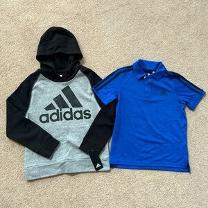 Size small (8) adidas hoodie & shirt nwt